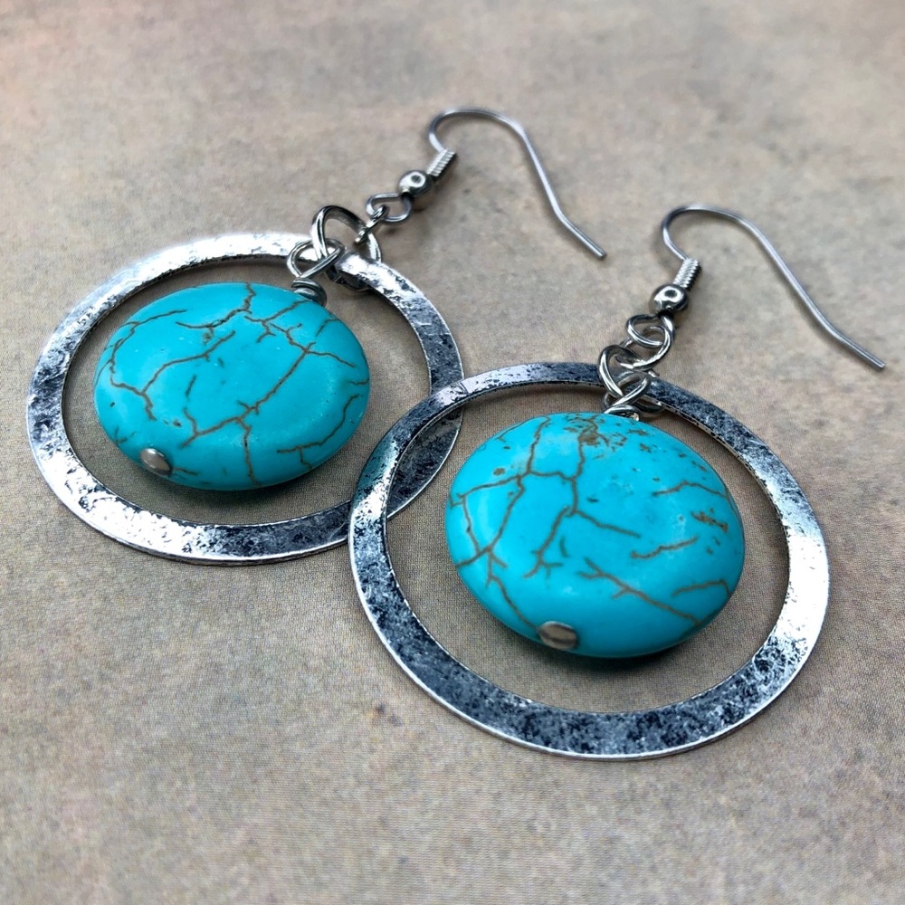 Magnesite Dangle Earrings